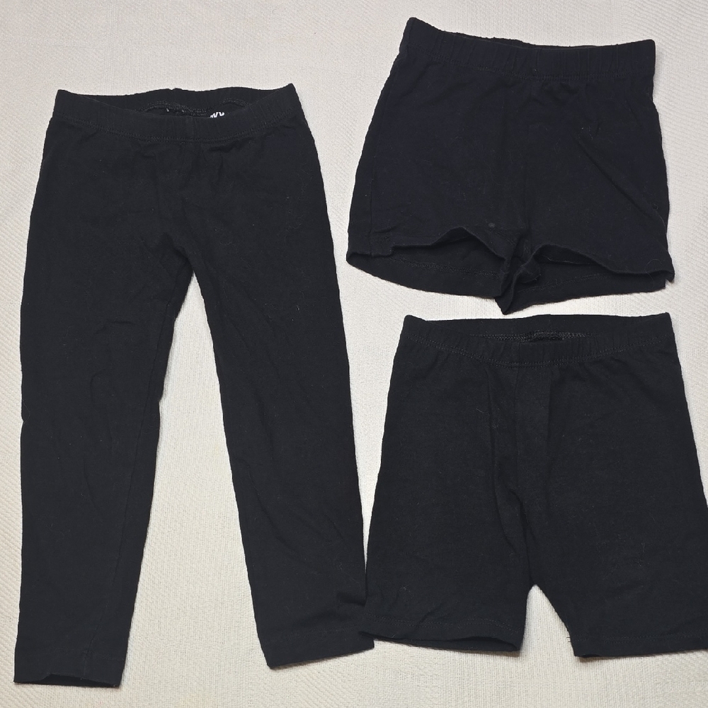 Toddler Girl 3 Set Leggings And Bike Shorts